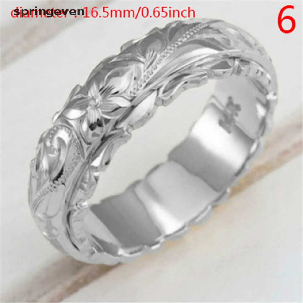 Nhẫn Mạ Vàng 14k Chạm Khắc Hoa Tinh Tế