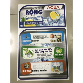combo 5 tem dán tủ lạnh Aqua