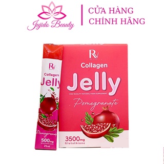 Thạch Trắng Da Jelly Pomegranate Thụy Sĩ, Thạch Lựu Collagen Dưỡng Trắng Da Toàn Thân Cấp Tốc Đẹp Da Hộp 7 Gói