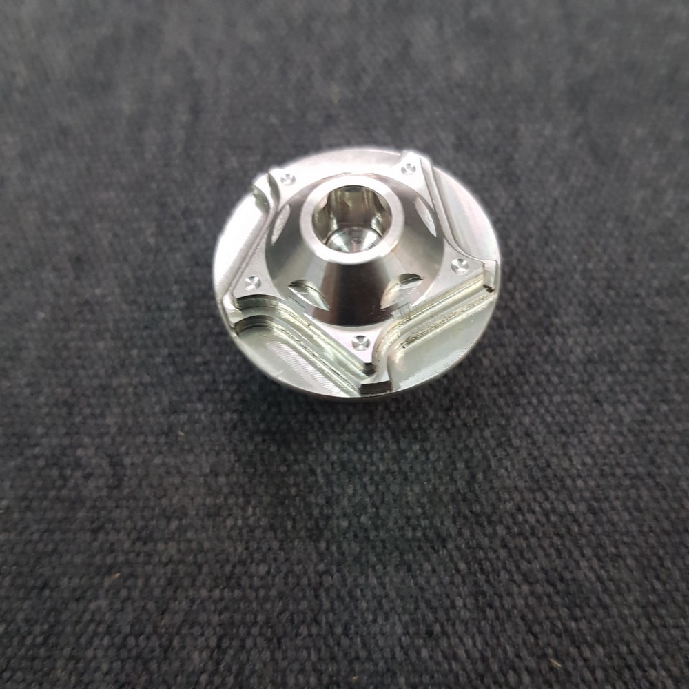 Ốc nắp nhớt xe máy INOX kiểu Phi tiêu xoáy 2 tầng