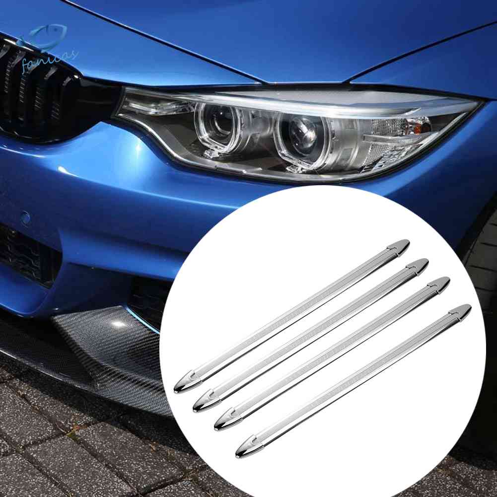 Set 4 Miếng Dán Bảo Vệ Góc Cản Trước Sau Bằng Nhựa Màu Trắng Chuyên Dụng Cho Xe Hơi