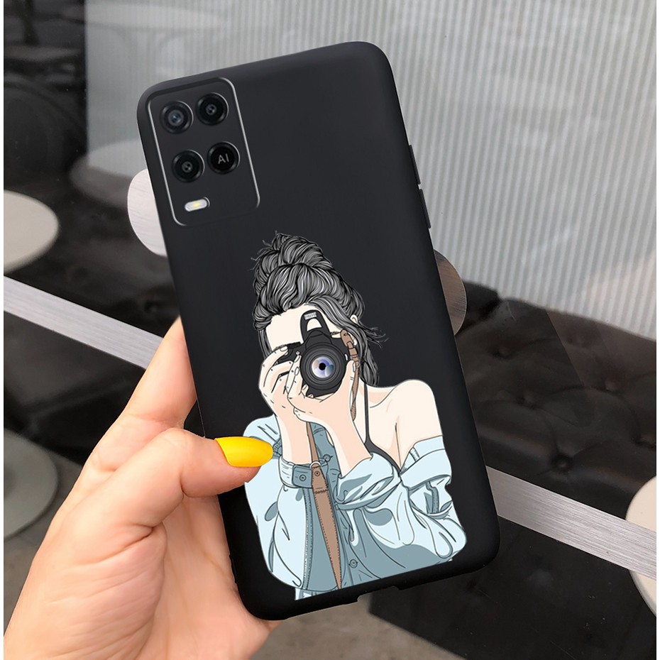 Ốp Lưng Silicon Dẻo In Hình Cô Gái Dễ Thương Dành Cho Oppo A54 4g 2021 Oppo Cph2239