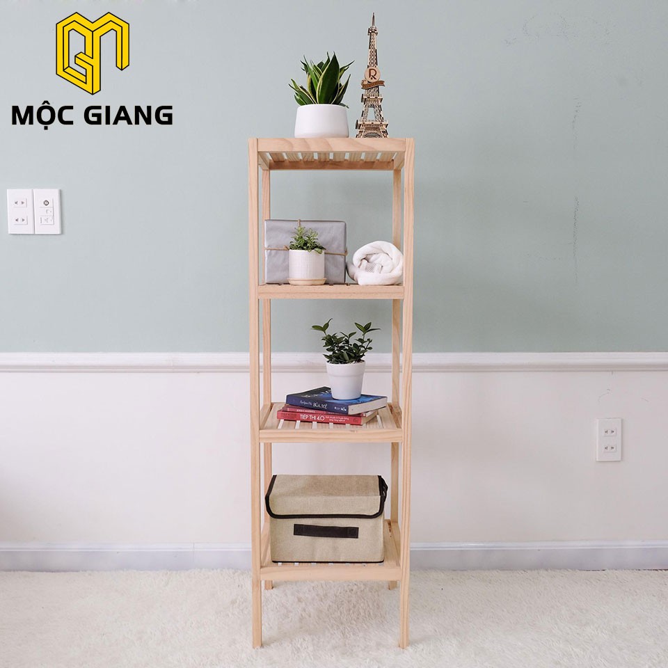 Kệ Vuông 4 Tầng Chất Liệu Gỗ Thông Mỹ - Hàng Xuất Khẩu Hàn Quốc | BigBuy360 - bigbuy360.vn