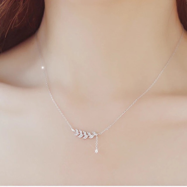 Dây chuyền bạc Ý 925 - Lá oliu đẹp PP1703