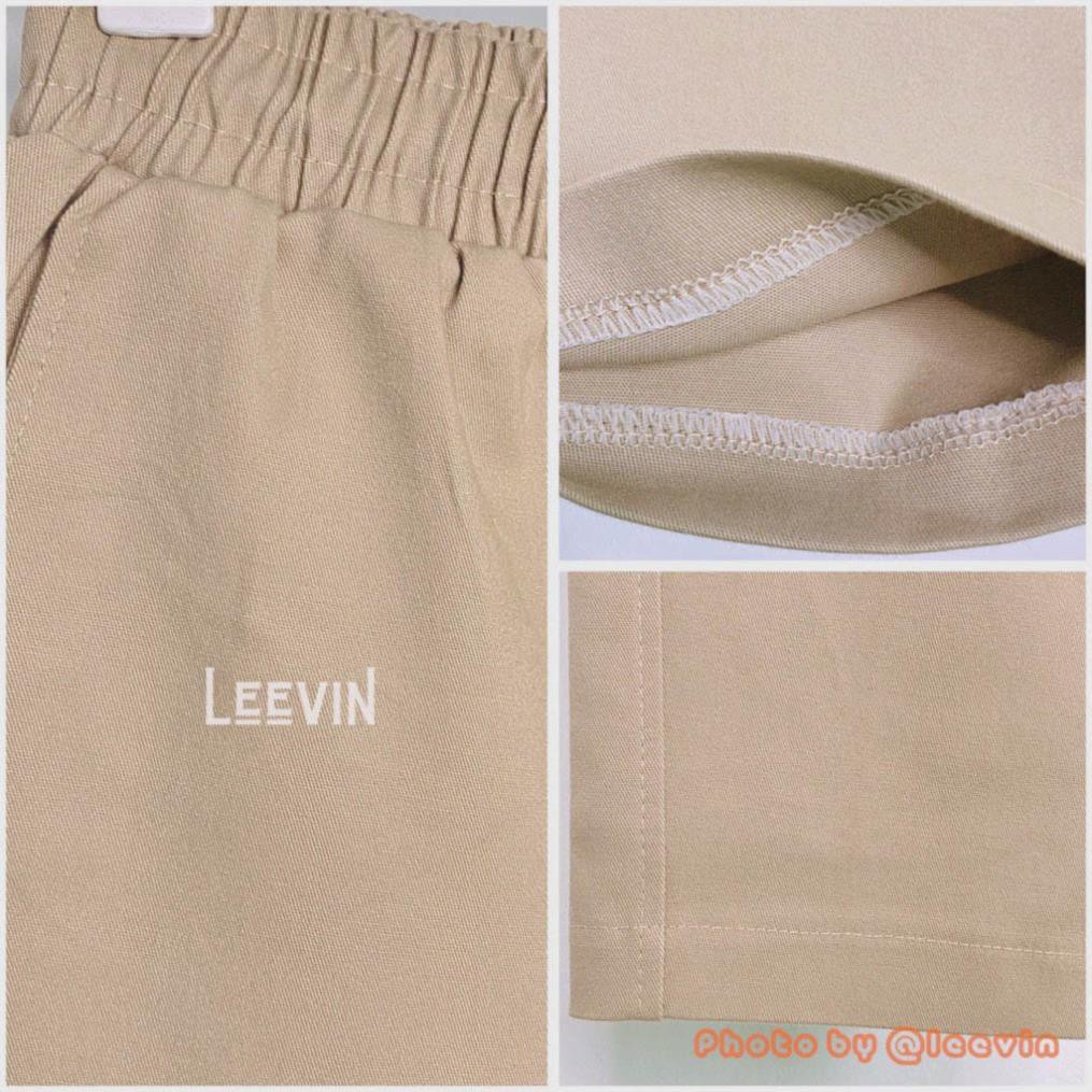 Quần Baggy Nữ Kaki Ống Suông UNISEX vải co dãn - Kiểu quần kaki nữ mềm form dáng đứng Leevin Store . ! '