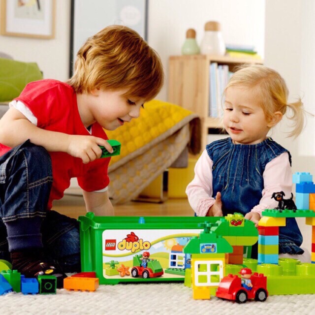 Lego Duplo chính hãng Đan Mạch- thùng gạch vui nhộn