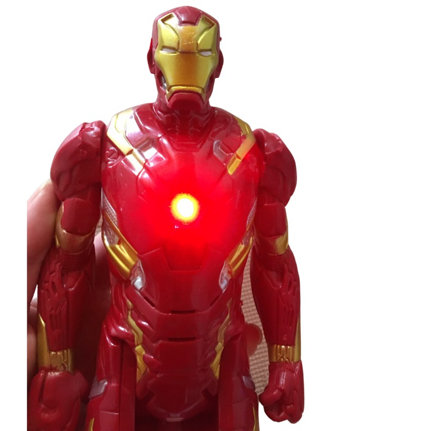 Đồ Chơi Mô Hình Người Sắt - Iron Man Nhựa Cao Cấp, Có Nhạc Và Đèn Sáng, Thiết Kế Bắt Mắt - MEOMEOSHOP2021