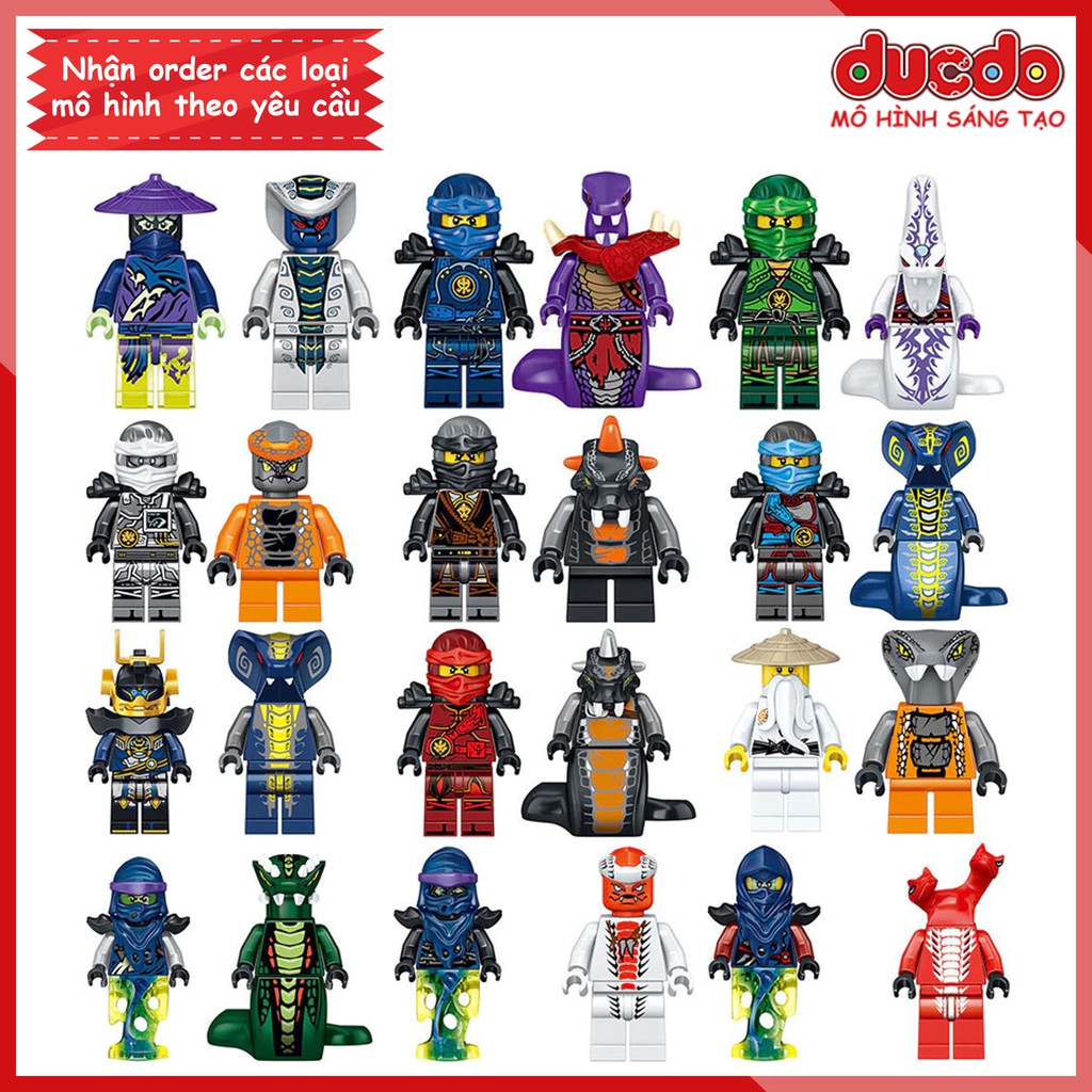 Combo 24 nhân vật Ninjago tuyệt đẹp - Đồ chơi Lắp ghép Xếp hình Minifigures Mini Ninja Mô hình LeLe 31035 PRCK 61045