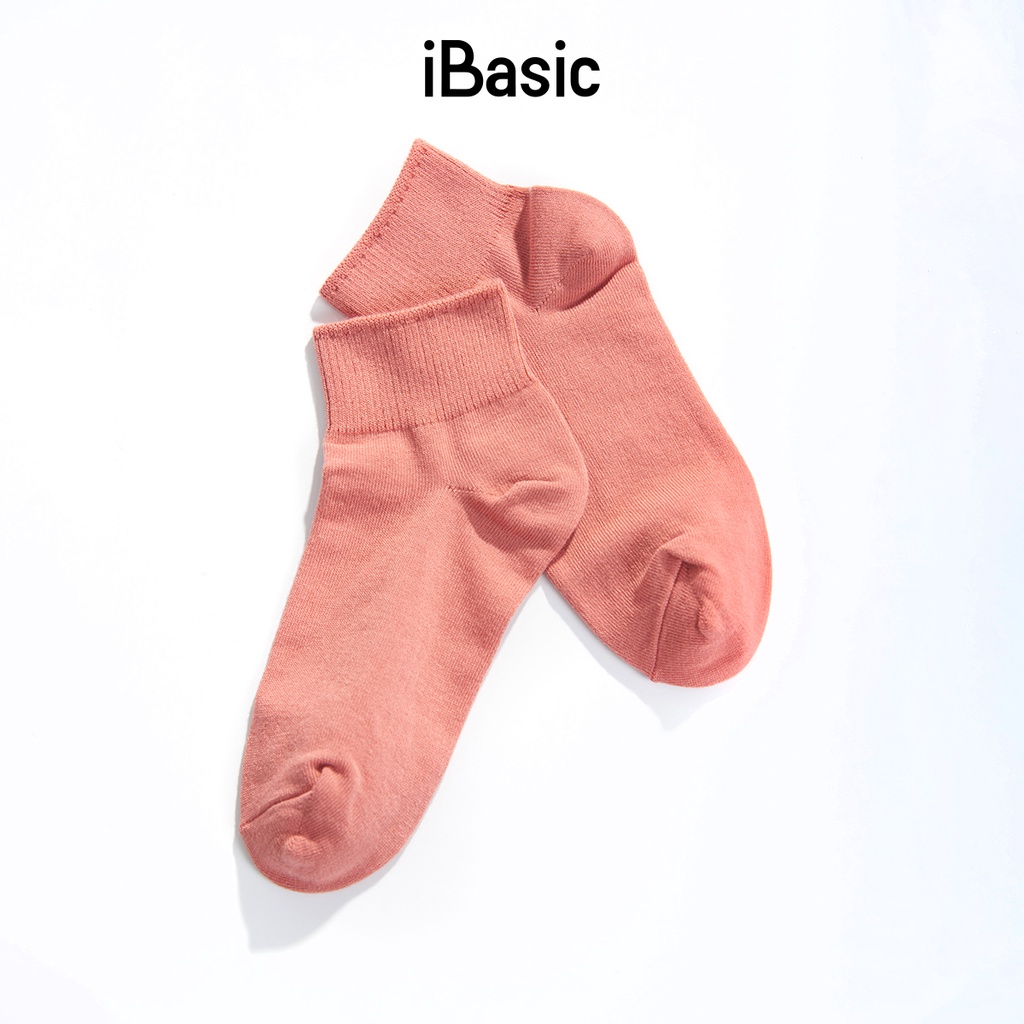 Vớ nữ cổ ngắn cotton pha nhiều màu macaron iBasic SOW001