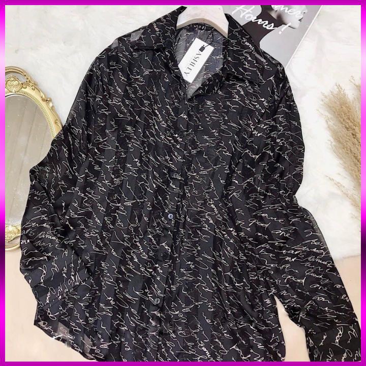 Áo Sơ Mi ☑️ 𝑩𝑰𝑮𝑺𝑰𝒁𝑬 ☑️ Phối Voan Cách Điệu Siêu Chảnh Phù Hợp Đi Chơi Đi Làm | BigBuy360 - bigbuy360.vn