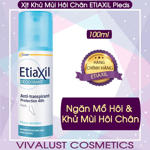 [Chính Hãng] Xịt Khử Mùi Chân ETIAXIL Déodorant Anti-Transpirant 48h Pieds (100ml) - Ngăn Ngừa Mồ Hôi Chân