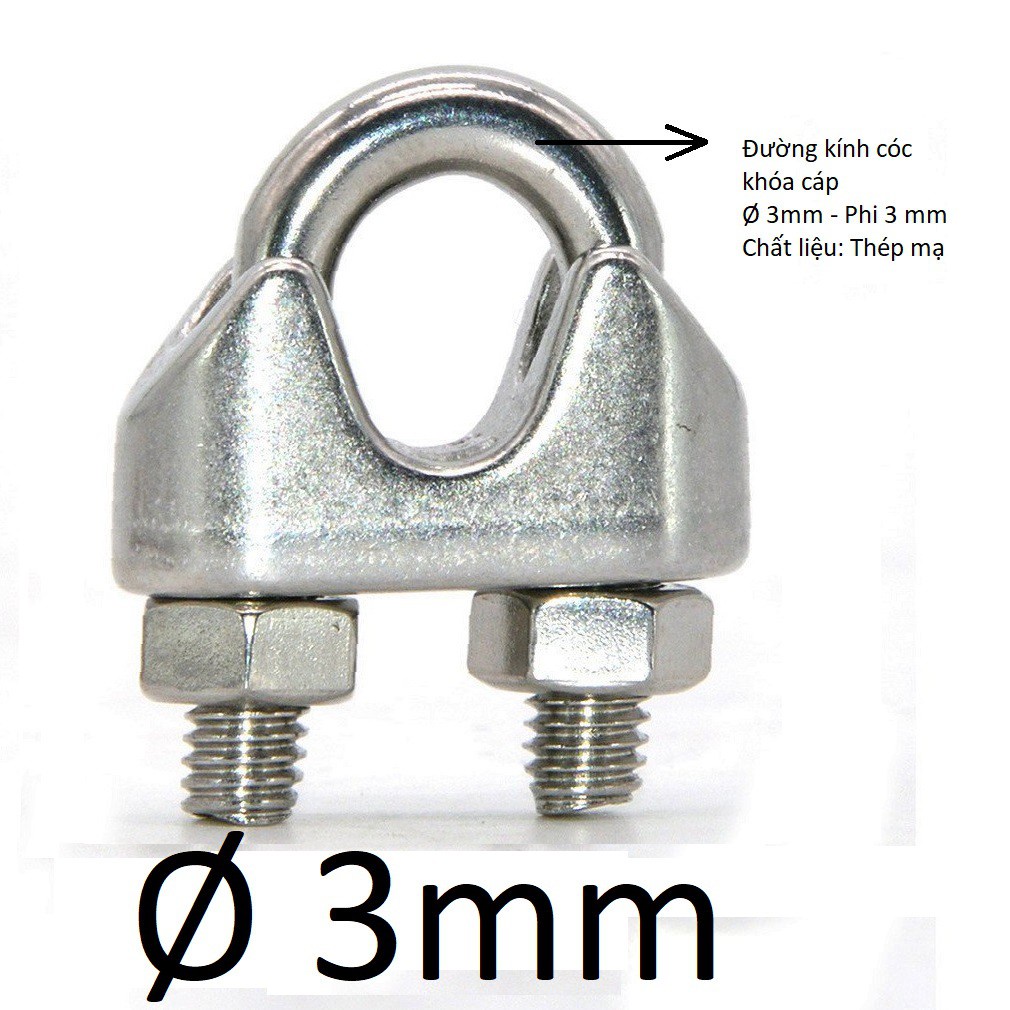Ốc siết cáp 3mm, 4mm, 5mm, 6mm, 8mm, 10mm, 12mm