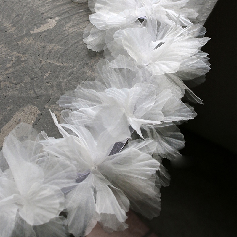 Set 10 Miếng Vải Ren Thêu Hoa 3d Dùng Để Trang Trí Quần Áo