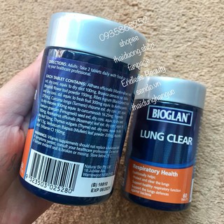 Viên uống thanh lọc phổi Bioglan Lung Clear