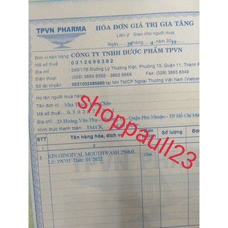 Nước xúc miệng kin 250ml