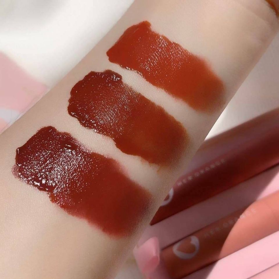 Set 3 son kem lì, mịn, nhẹ môi Her Orange 3C x-slim lip gloss kit NPP Shoptido | BigBuy360 - bigbuy360.vn