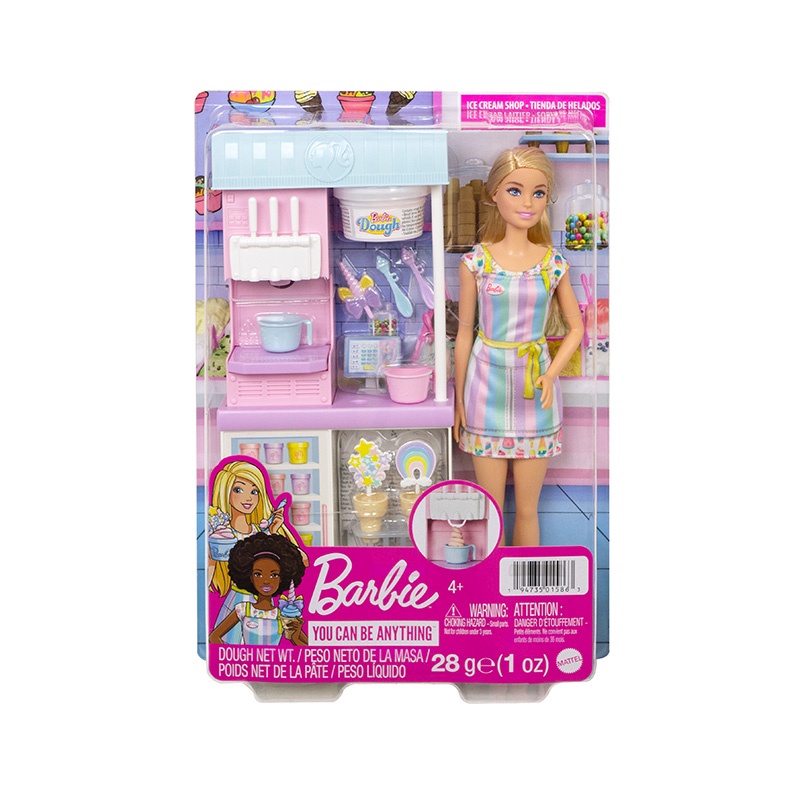 Đồ Chơi BARBIE Quầy Kem Mát Lạnh Barbie HCN46