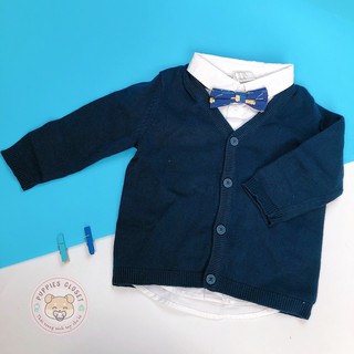 [PUPPIES CLOSET] Áo cardigan và áo màu xanh đậm HM