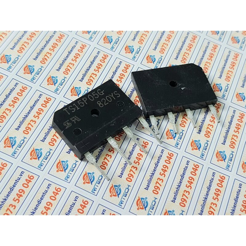 [Combo 5 chiếc] Diode Cầu TS15P05G Công Suất 600V 15A (hàng tháo máy)
