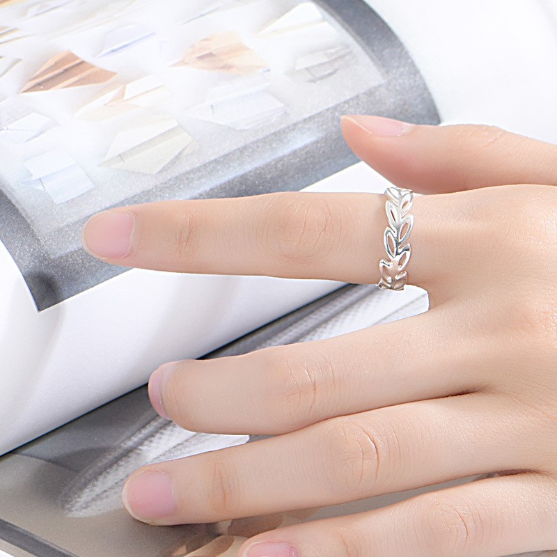 Nhẫn bạc 925 hình chiếc lá thời trang cho nữ 2020 ANTA Jewelry ATJ3048