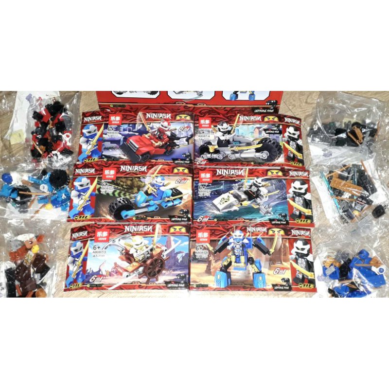 Lắp ráp 1 hộp LegoNinjago A8087 có trên 50 chi tiết bằng nhựa rất đẹp