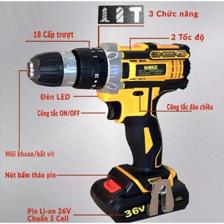 Máy khoan DEWALT 36V (2 PIN)