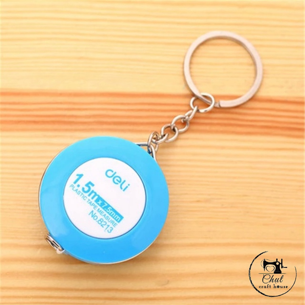 [Chính hãng] Thước cuộn DELI dây rút tự động - Dài 1m5 có móc treo tiện lợi