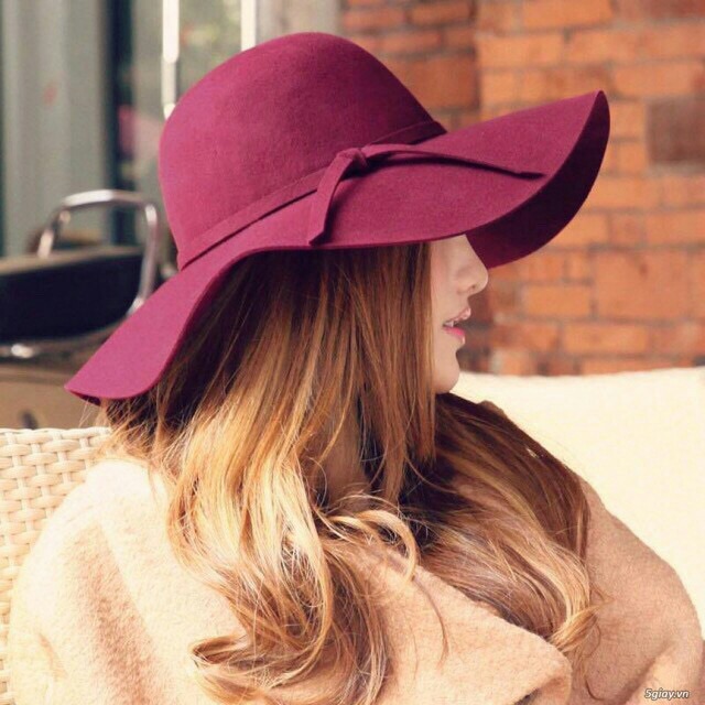 Nón cói nỉ rộng vành đi biển cho Nữ xinh xắn