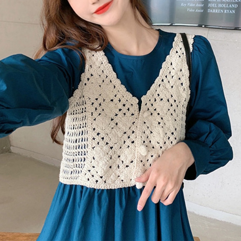 Áo Cardigan Dệt Kim Cổ Chữ V Màu Sắc Đơn Giản Cho Nữ