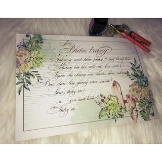 GIẤY HOA LUYỆN CHỮ