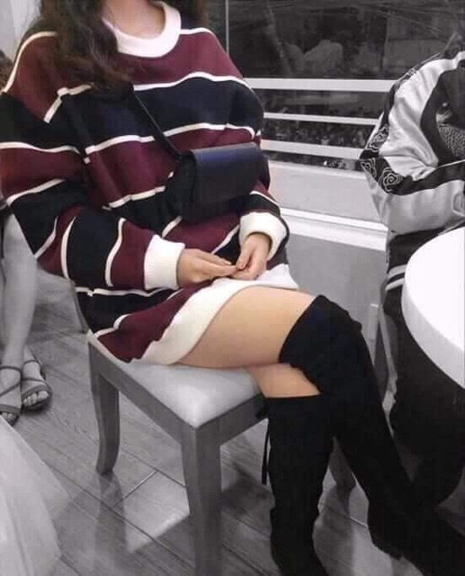 Áo sweater sọc kẻ ngang dài tay Guy unisex nhiều màu siêu hot 2020 | BigBuy360 - bigbuy360.vn