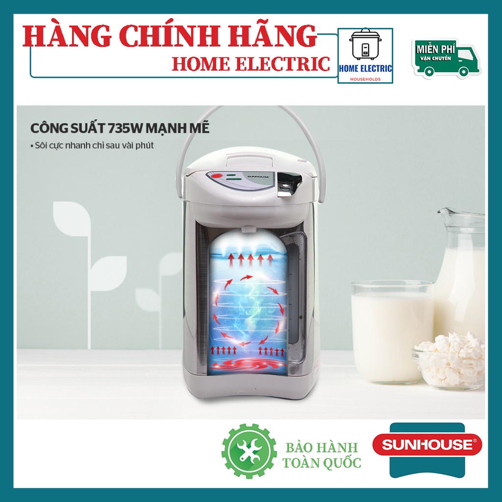 BÌNH THỦY ĐIỆN 3.3 L SUNHOUSE SHD1533 BẢO HÀNH CHÍNH HÃNG TOÀN QUỐC 12 THÁNG