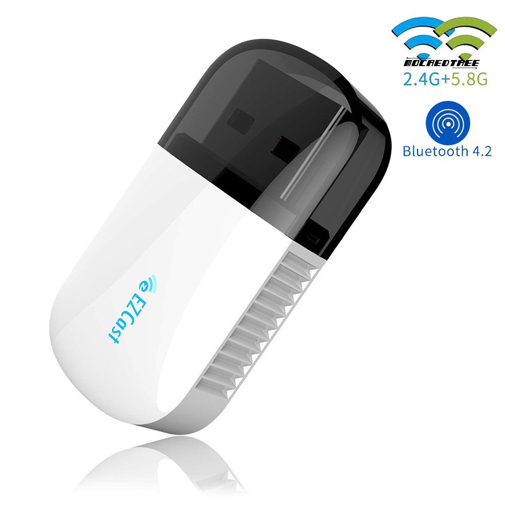 Usb Wifi Băng Tần Kép 2.4g / 5g Bluetooth 4.2 Dongle Cho Pc Laptop