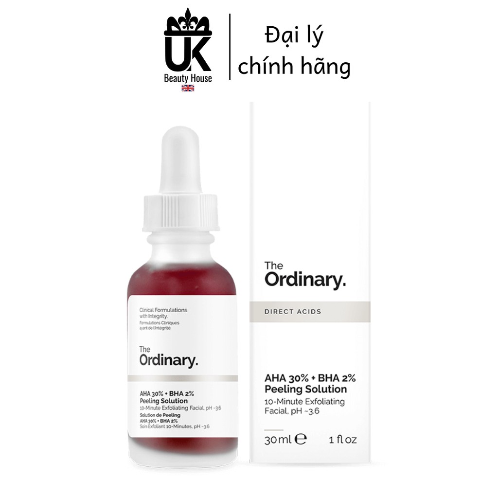 [Mã 154FMCGSALE giảm 8% đơn 500K] SERUM TẨY DA CHẾT HÓA HỌC THE ORDINARY AHA 30% + BHA 2% PEELING SOLUTION 30ML