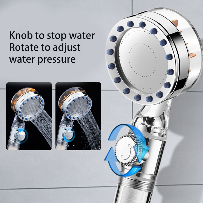 Vòi Hoa Sen Tăng Áp Cầm Tay Có Chức Năng Lọc Điều Chỉnh Áp Suất Nước