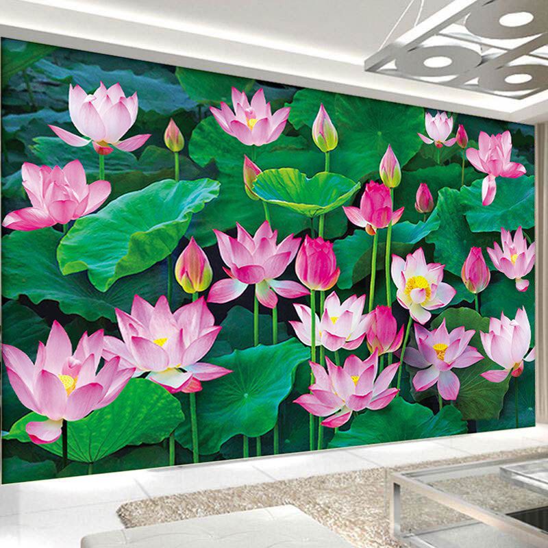Tranh thêu Đầm sen - MN0088