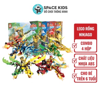 Đồ chơi lắp ghép Lego Ninjago rồng 4 trong 1 LY68107 cho bé lắp ráp mô hình Lego Ninjago master