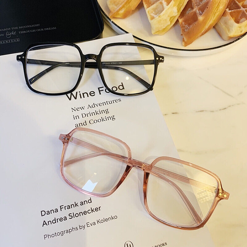 Mắt Kính Gọng Vuông Lớn Chống Ánh Sáng Xanh Thời Trang Phong Cách Hàn Quốc Cho Nam Và Nữ