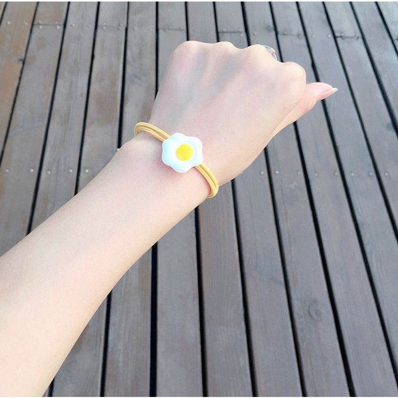 [Giá tốt] Dây thun cột tóc hình trứng ốp la dễ thương (5 màu)