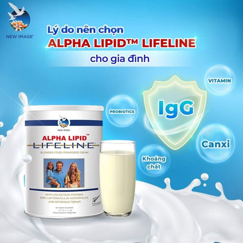 [CHÍNH HÃNG] SỮA NON ALPHA LIPID LIFELINE 450G CỦA NEW ZEALAND, GIÁ GỐC CỦA NHÀ PHÂN PHỐI