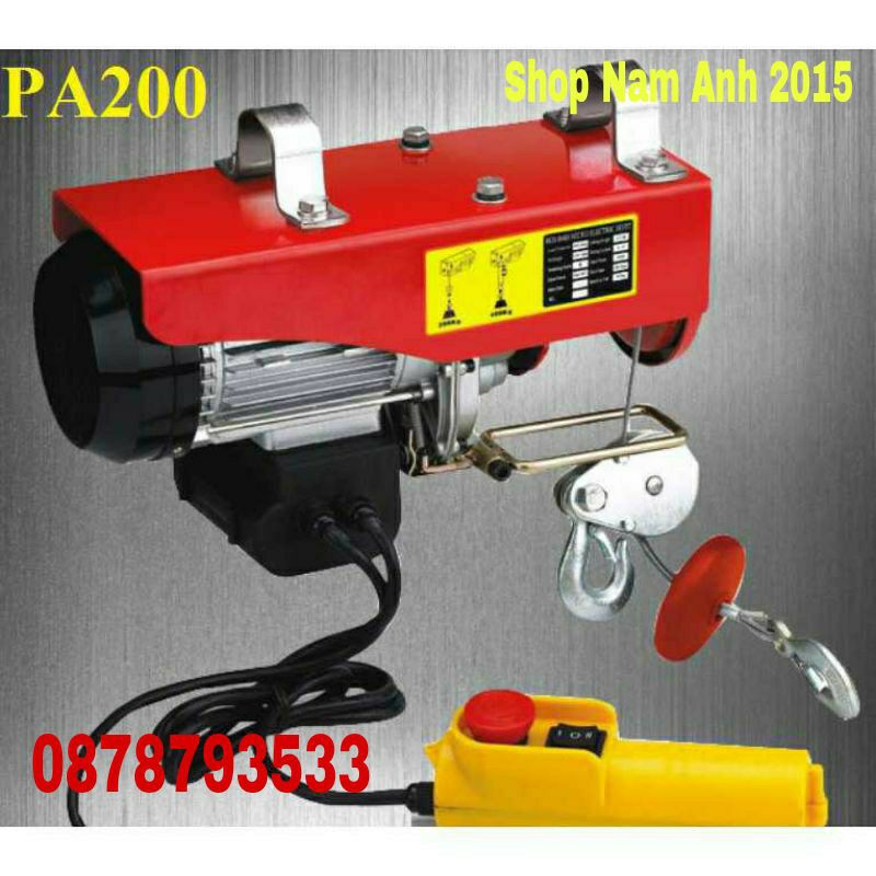 Máy tời điện PA 200 480W🔥☄200kg cáp 12m.