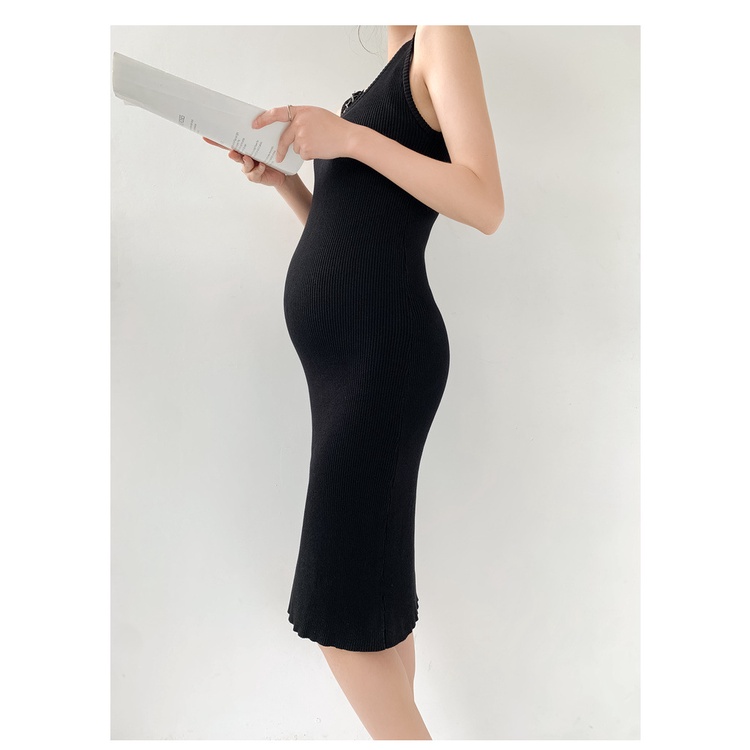 CỐ SẴN Váy Len Dày Vừa Sát Nách Ôm Body A2575