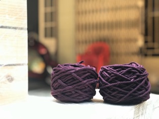 Dây thừng Macrame 1 xoắn mau tím than
