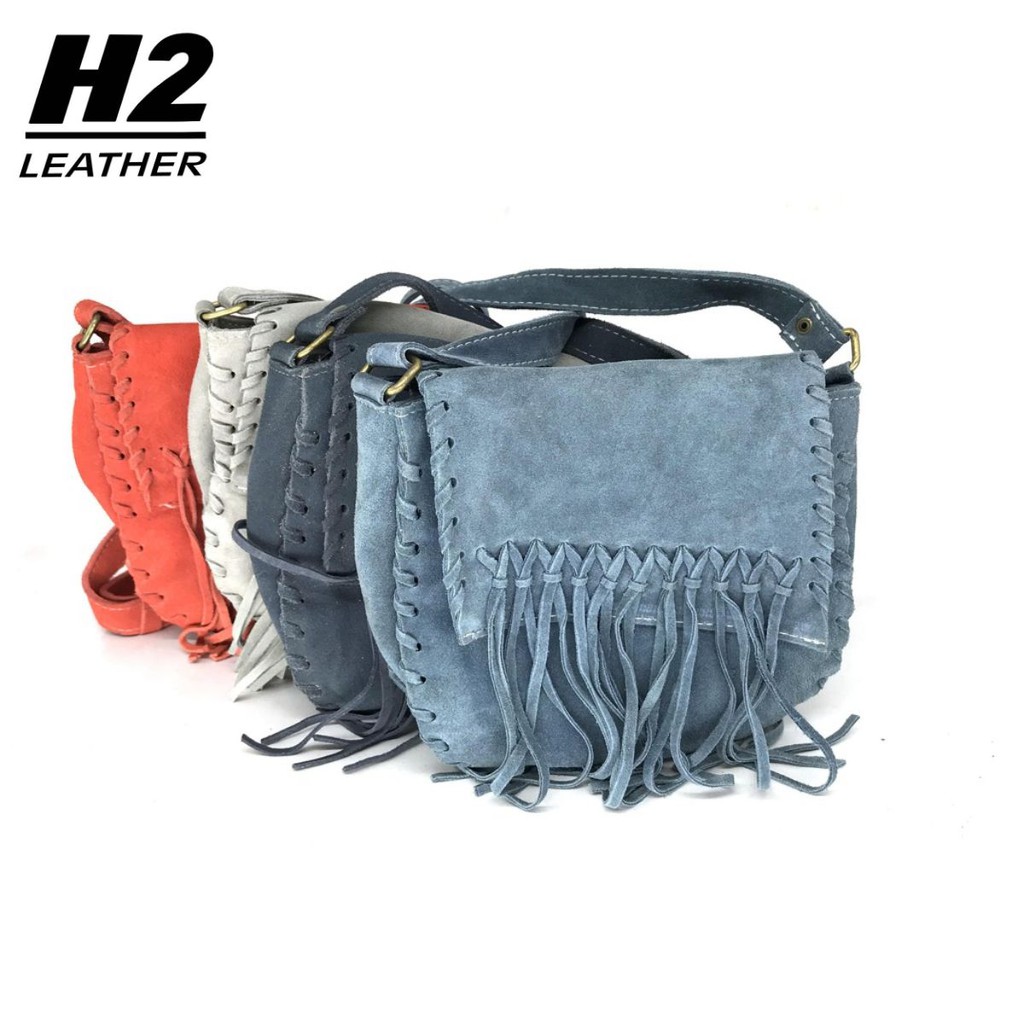 Túi đeo chéo mini da bò lộn Đồ Da H2