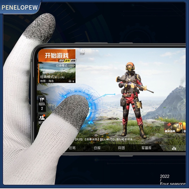 1 Đôi Găng Tay 2 Ngón Chống Mồ Hôi Thoáng Khí Cho Chơi Game Pubg