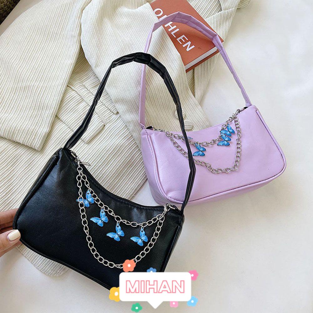 Túi Xách Da PU Đa Năng Họa Tiết Bướm Thời Trang MIHAN1
