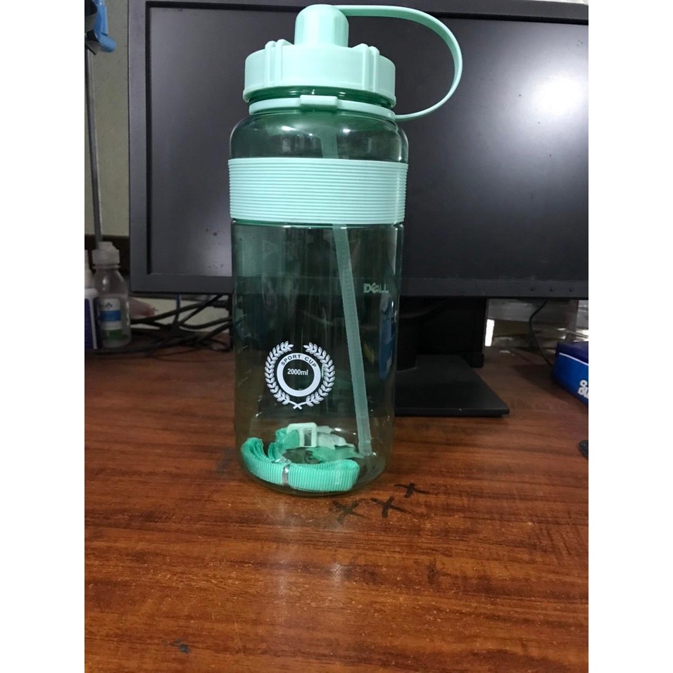 [Ảnh thật] Bình nước chia vạch Sport Cup 2000ml nhiều màu - Như Trang Plaza