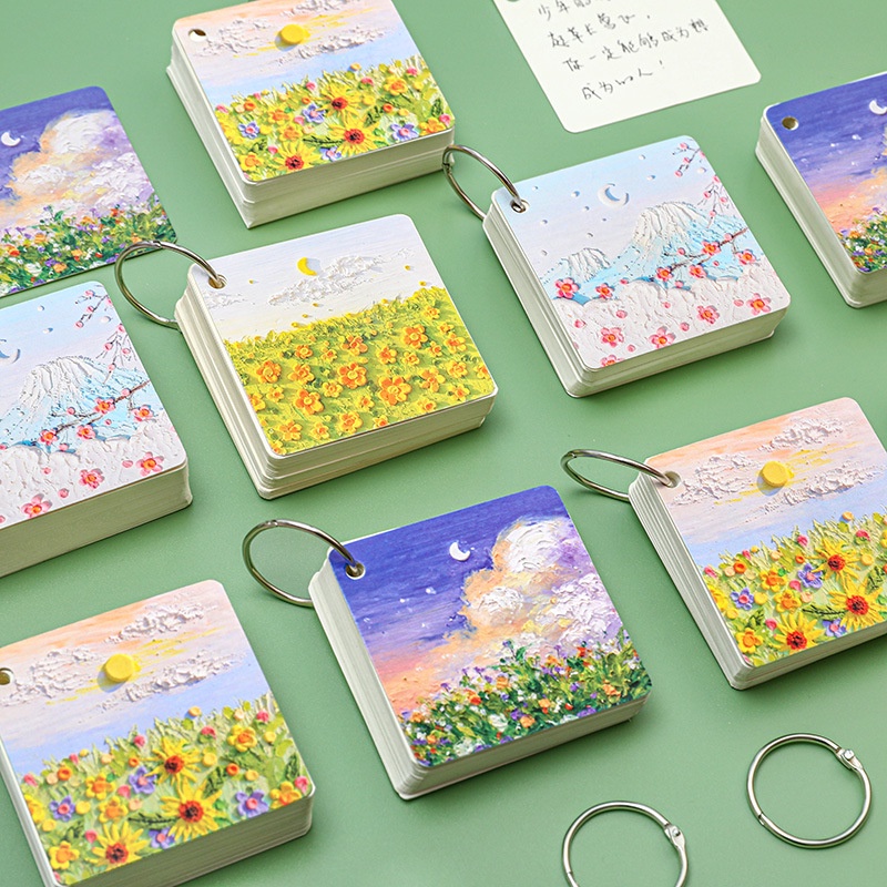 Giấy Note Ghi Chú Họa Tiết Phong Cảnh Sáng Tạo Cho Học Sinh