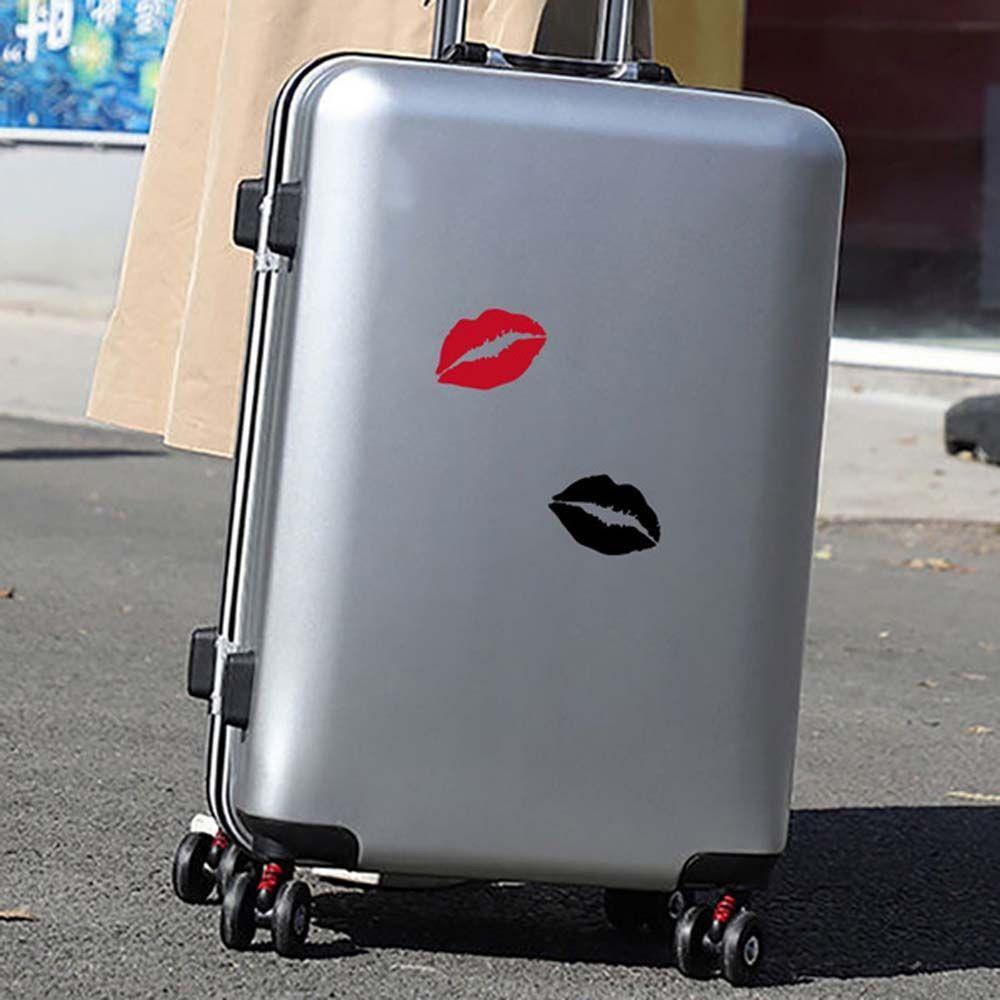 DARNELL Nhãn Dán Trang Trí Xe Hơi / Xe Máy Hình Đôi Môi Độc Đáo Bằng Vinyl Chống Thấm Nước