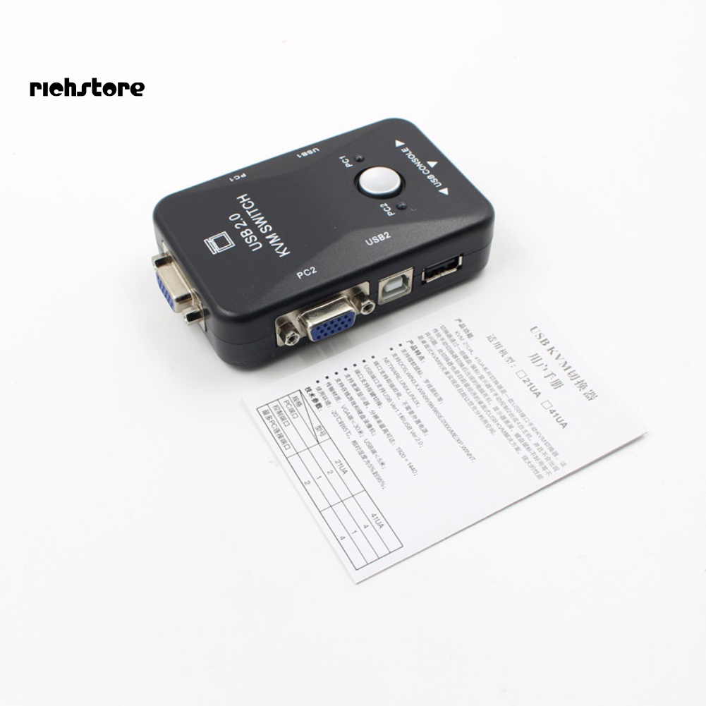 Hộp Chuyển Đổi Xdncx 2 Cổng USB VGA KVM Cho Chuột Và Bàn Phím Máy Tính | BigBuy360 - bigbuy360.vn